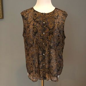 Madewell paisley top, size: XS